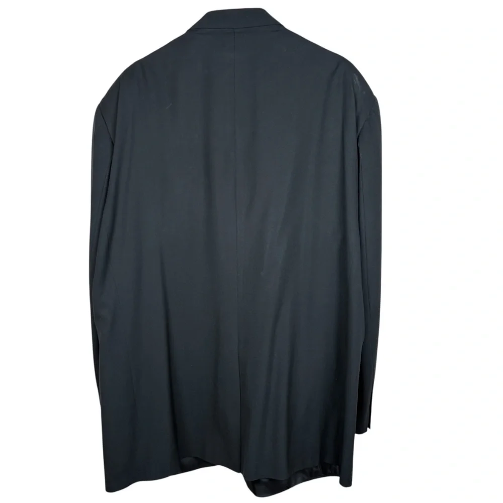 Vintage Burberrys Super 100s Wool‎ Black Blazer Gold Crest Buttons Men's XL